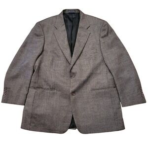 Oak Creek 44R Blazer Grey Brown‎ Lambswool 2-Button Sport Coat Jacket Preppy
